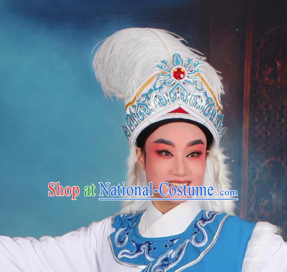 Top Grade Professional Beijing Opera Niche Costume Princess Hat Headwear, Traditional Ancient Chinese Peking Opera Young Men Headpiece