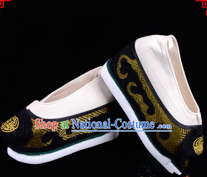 Top Grade Professional Beijing Opera Niche Shoes, Traditional Ancient Chinese Peking Opera Young Men Cloth Shoes