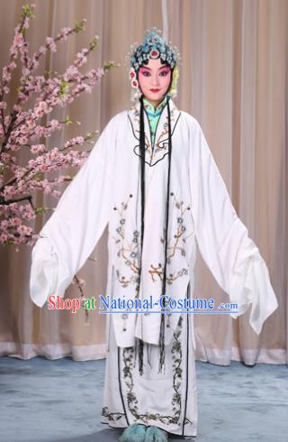 Top Grade Professional Beijing Opera Costume Hua Tan Lilac Embroidered Wintersweet Cape, Traditional Ancient Chinese Peking Opera Diva Embroidery Dress Clothing