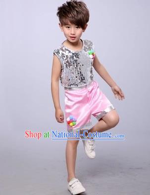 Top Grade Chinese Professional Performance Catwalks Costume, China Jazz Dance Modern Dance Uniform for Boys