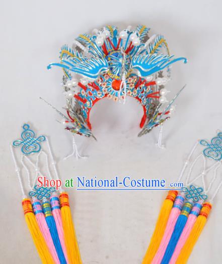 Traditional Chinese Professional Peking Opera Princess Hair Accessories, China Beijing Opera Imperial Concubine Diva Ceremonial Phoenix Coronet