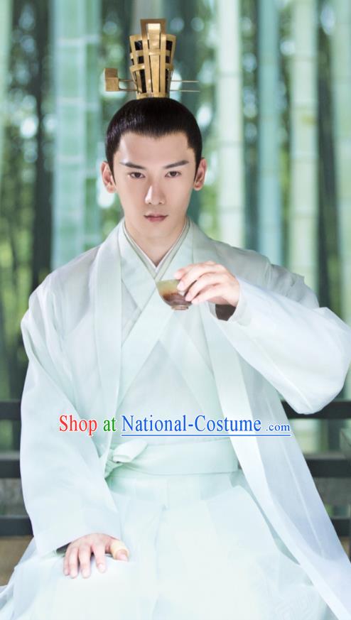 Traditional Chinese Tang Dynasty Prince Costume and Headpiece Complete Set, China Ancient Hanfu Clothing Nobility Childe Robe