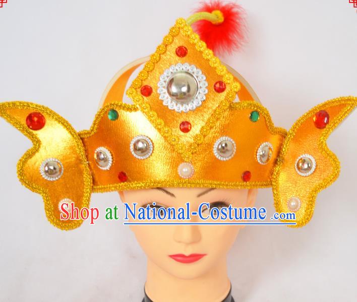 Traditional Handmade Chinese Classical Peking Opera Female General Hat, China Beijing Opera Warrior Headwear