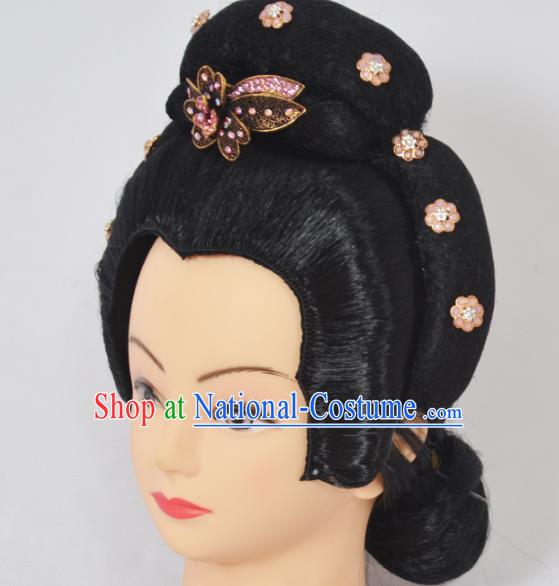 Traditional Handmade Chinese Classical Peking Opera Young Lady Hair Accessories and Wigs, China Beijing Opera Maidservants Diva Headwear