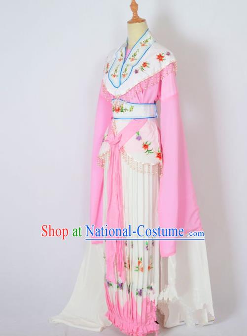 Traditional Chinese Professional Peking Opera Nobility Lady Costume Pink Dress, China Beijing Opera Shaoxing Opera Embroidery Diva Hua Tan Dress Clothing