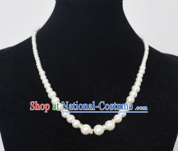 Traditional Handmade Chinese Classical Peking Opera Diva Accessories Necklace, China Beijing Opera Hua Tan Pearls Torque