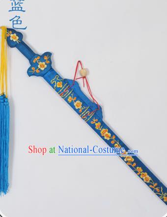 Traditional Chinese Wudang Tai Chi Sword Kungfu Kung Fu Swords Wu Shu Peking Opera Blues Blue Sword for Women