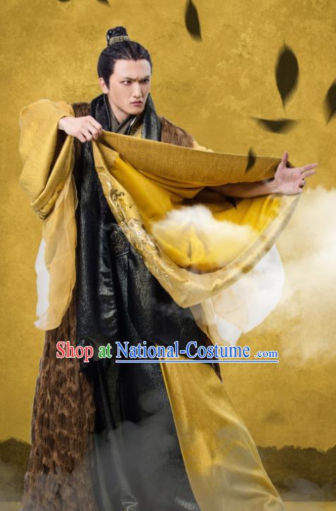 Traditional Chinese Northern and Southern Dynasties Taoist Priest Costume, China Ancient Elegant Hanfu Priest Frock Swordsman Clothing