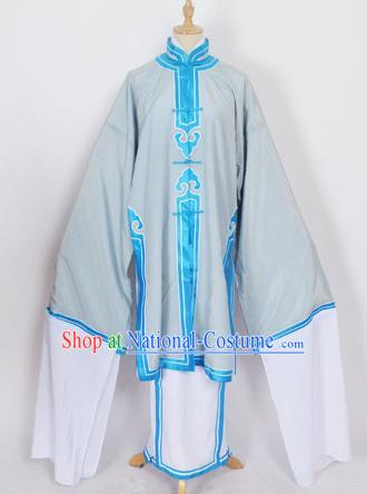 Traditional Chinese Professional Peking Opera Old Women Costume Grey Long Robe, China Beijing Opera Pantaloon Embroidered Clothing