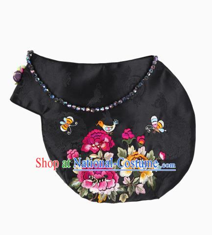 Traditional South Korean Handmade Embroidery Hair Accessories Hat, Top Grade Korea Children Headwear for Kids