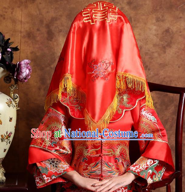 Traditional Chinese Wedding Costumes Traditional Xiuhe Suits Wedding Bride Dress Ancient Chinese bridal hair Accessory Headwear