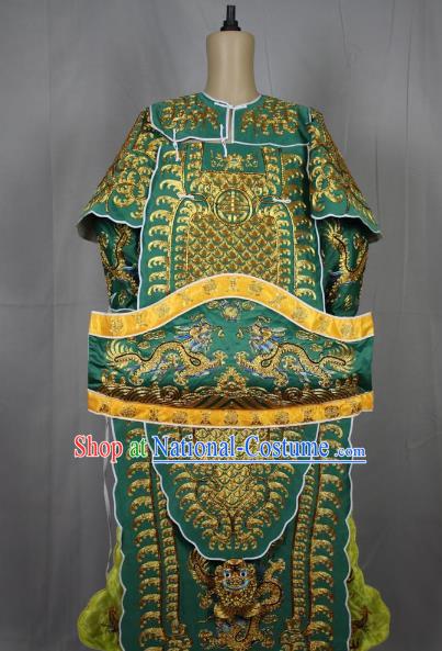 Traditional China Beijing Opera Takefu General Red Costume, Ancient Chinese Peking Opera Wu-Sheng Military Officer Warrior Embroidery Clothing