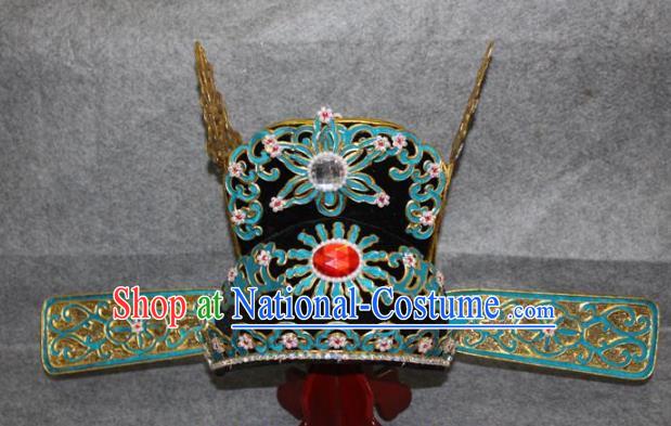 Traditional Handmade Chinese Ancient Classical Hair Accessories Peking Opera Niche Hat, China Beijing Opera Lang Scholar Headgear