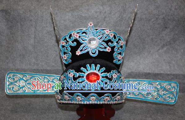 Traditional Handmade Chinese Ancient Classical Hair Accessories Peking Opera Niche Hat, China Beijing Opera Lang Scholar Headgear