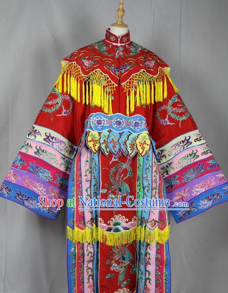 Top Grade Professional Beijing Opera Imperial Concubine Costume Hua Tan Embroidered Dress, Traditional Ancient Chinese Peking Opera Diva Embroidery Clothing