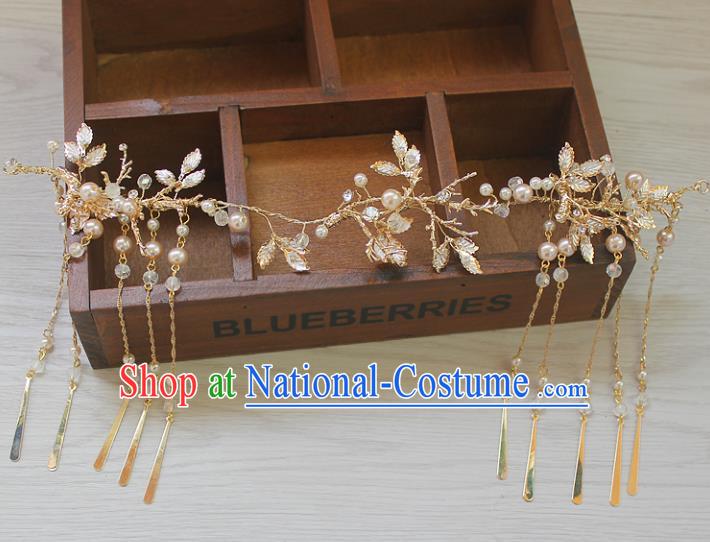 Chinese Ancient Style Hair Jewelry Accessories Xiuhe Suit Hairpins Headwear Headdress Bride Hair Fascinators for Women