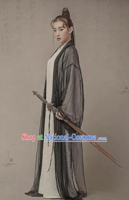 Traditional Ancient Chinese Swordswoman Costume, Elegant Hanfu Clothing Chinese Han Dynasty Chivalrous Women Dress