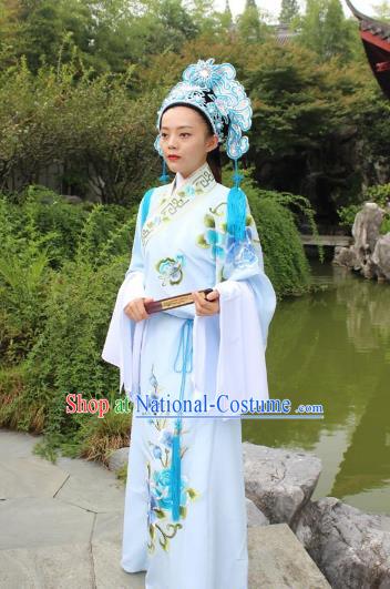 Traditional China Beijing Opera Costume Gifted Scholar Embroidered Robe and Hat Ancient Chinese Peking Opera Embroidery Clothing