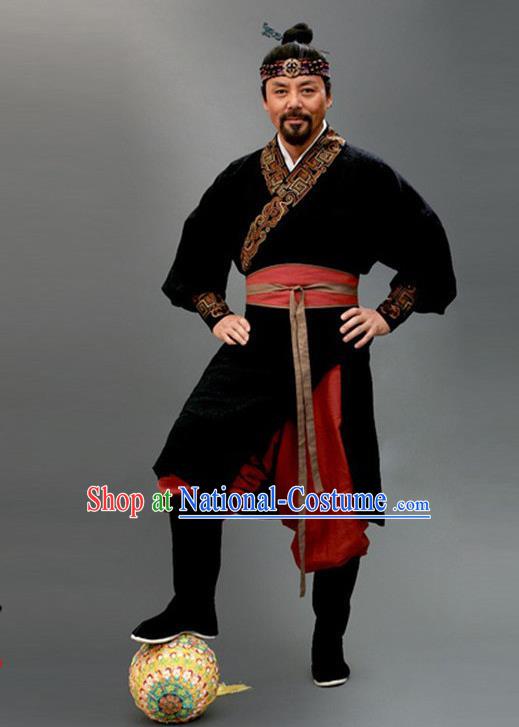 Traditional Chinese Ancient Kawaler Costume, Elegant Hanfu Clothing Chinese Ancient Song Dynasty Swordsman Clothing