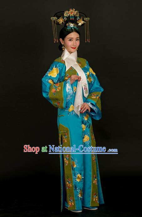 Traditional Ancient Chinese Imperial Consort Costume, Chinese Qing Dynasty Manchu Lady Dress, Chinese Mandarin Robes Imperial Concubine Embroidered Clothing for Women