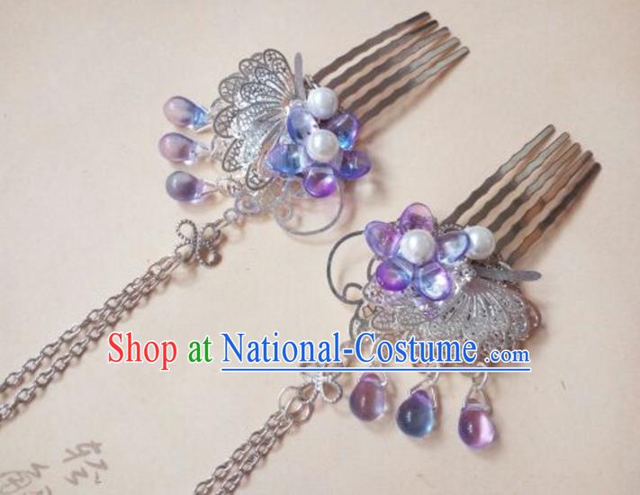 Chinese Ancient Style Hair Jewelry Accessories Xiuhe Suit Hairpins Headwear Headdress Bride Hair Fascinators for Women