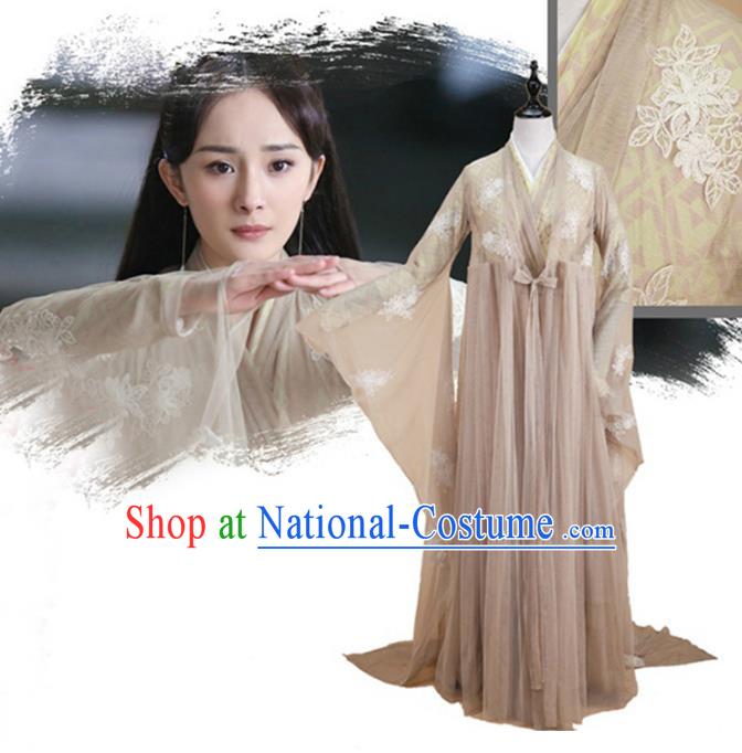 Traditional Ancient Chinese Ten great III of peach blossom Fairy Costume, Elegant Hanfu Clothing Chinese Han Dynasty Imperial Princess Dress Clothing for Women