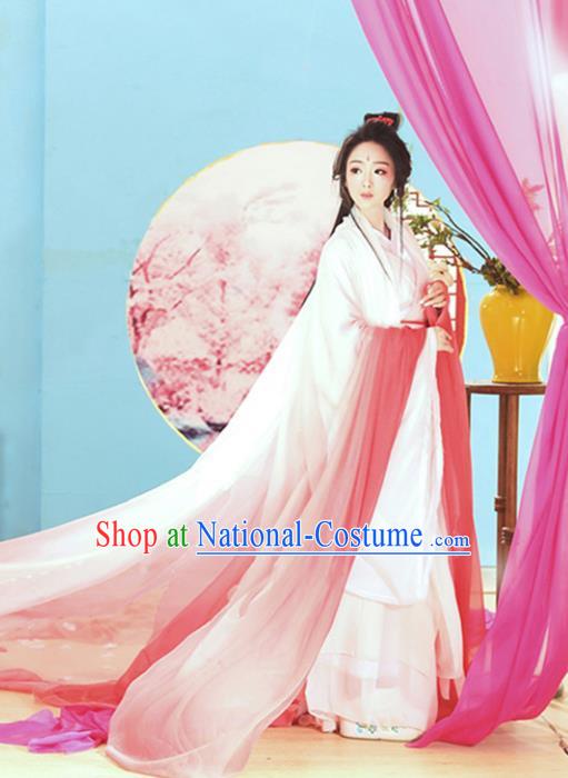 Traditional Ancient Chinese Princess Costume, Elegant Hanfu Clothing Chinese Tang Dynasty Fairy Dress Clothing for Women