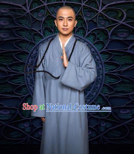 Traditional Chinese Ancient Monk Costume, Chinese Tang Dynasty Monk Robes Frock for Men