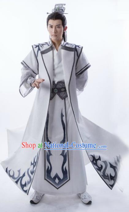 Traditional Chinese Ancient Swordsman Costume, Chinese Han Dynasty Nobility Childe Hanfu Prince Clothing for Men