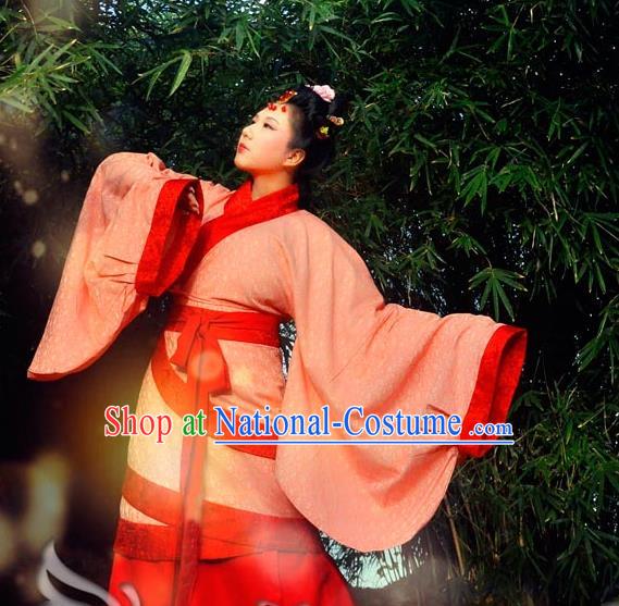 Traditional Ancient Chinese Imperial Princess Wedding Costume Curve Bottom, Elegant Hanfu Clothing Chinese Han Dynasty Palace Lady Embroidered Clothing for Women