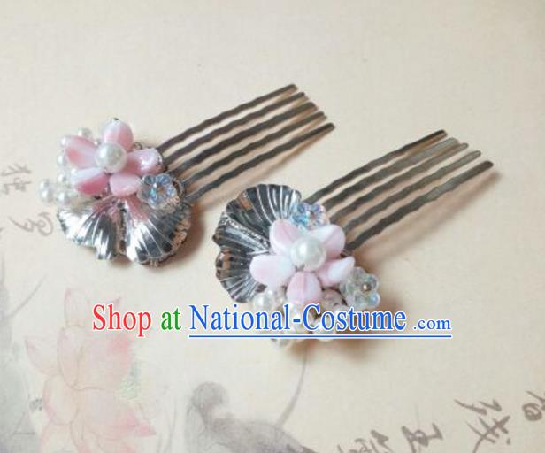 Traditional Handmade Chinese Ancient Classical Hanfu Hair Accessories, Princess Hairpins Hair Comb Headwear for Women