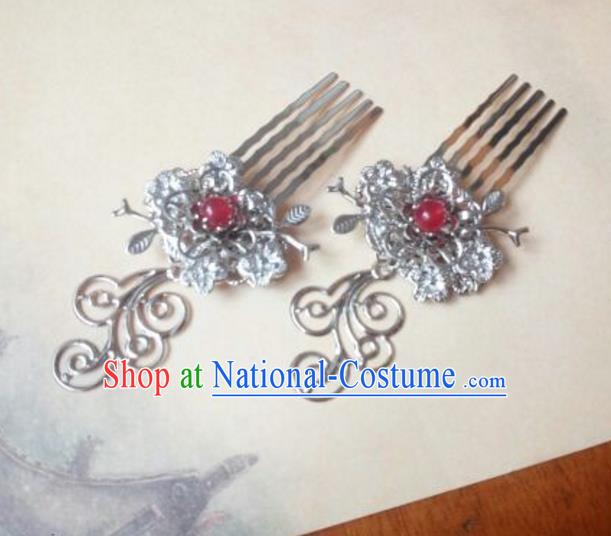 Traditional Handmade Chinese Ancient Classical Hanfu Hair Accessories Hair Comb, Princess Hairpins Headwear for Women