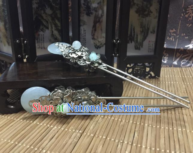 Traditional Handmade Chinese Ancient Classical Hair Accessories Hairpin Jade Hair Jewellery, Hair Fascinators Hairpins for Women