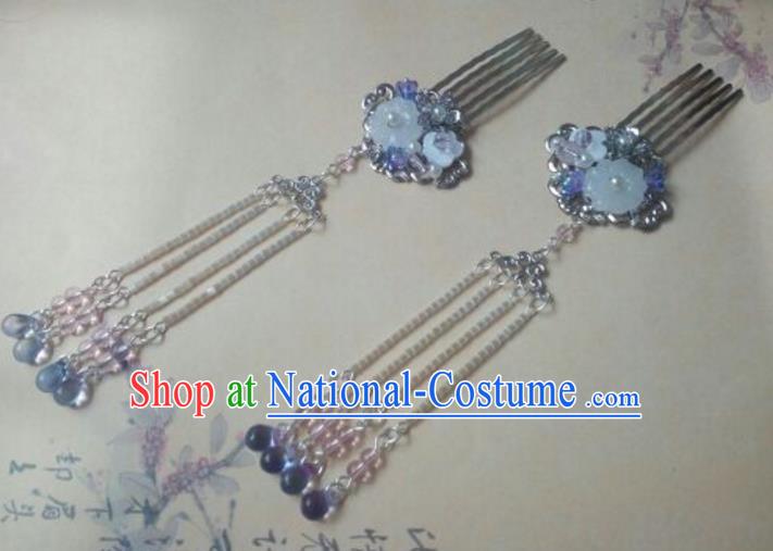 Traditional Handmade Chinese Ancient Classical Hair Accessories Hairpins Tassel Hair Comb for Women