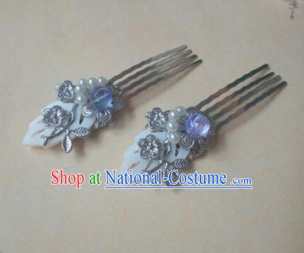 Traditional Handmade Chinese Ancient Classical Hair Accessories Hairpins Shell Hair Comb for Women