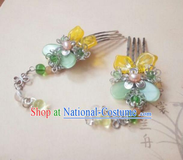 Chinese Ancient Style Hair Jewelry Accessories Xiuhe Suit Hairpins Headwear Headdress Bride Hair Fascinators for Women