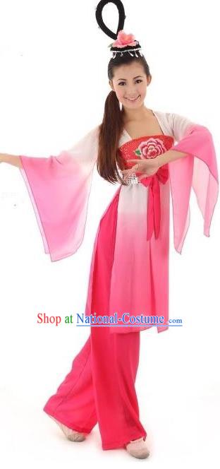 Traditional Ancient Chinese Tang Dynasty Palace Flying Dance Costume, Elegant Hanfu Clothing Chinese Princess Dunhuang Flying Apsaras Embroidered Clothing for Women