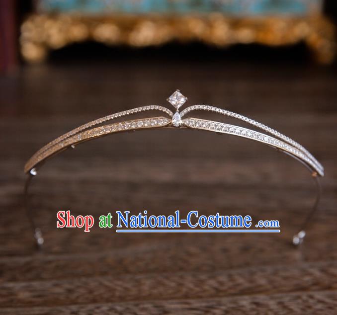 Top Grade Handmade Classical Hair Accessories Baroque Style Princess Crystal Royal Crown Zircon Hair Clasp Headwear for Women