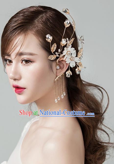 Top Grade Handmade Classical Hair Accessories Baroque Tassel Earrings, Princess Silk Flower Eardrop for Women