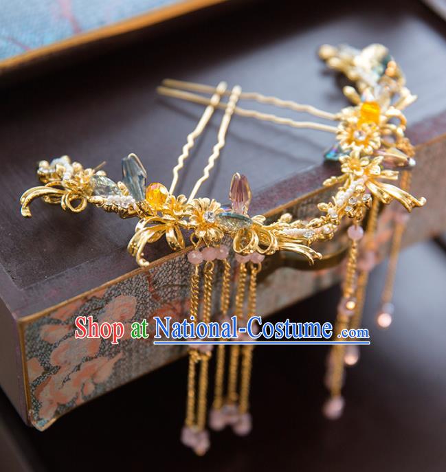 Chinese Hair Jewelry Accessories Hairpins Headwear Headdress Hair Crown for Women