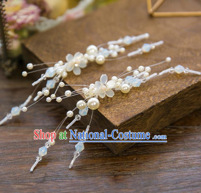 Top Grade Handmade Classical Hair Accessories Baroque Style Princess Pearls Hair Stick Headwear for Women