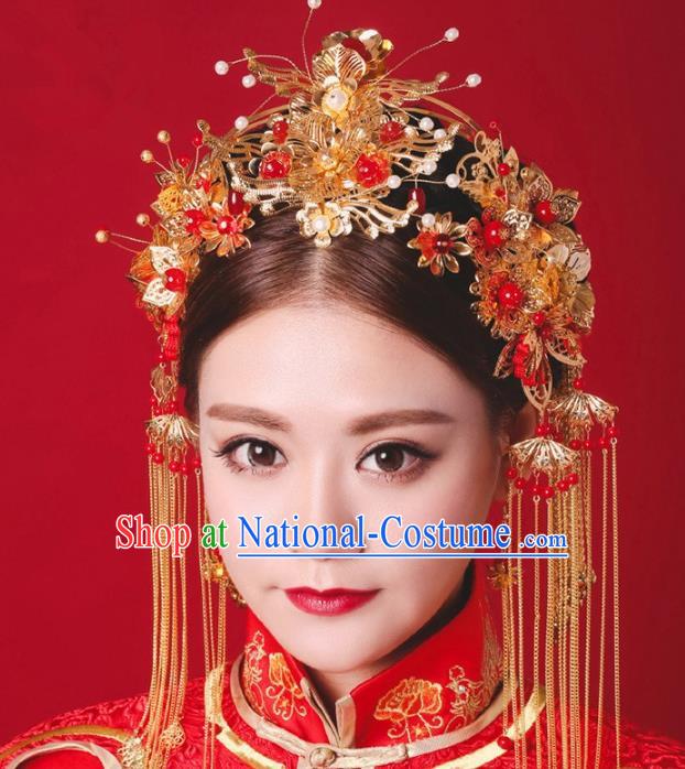 Chinese Hair Jewelry Accessories Hairpins Headwear Headdress Hair Crown for Women