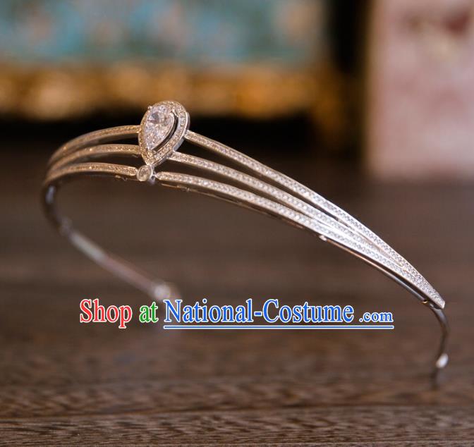 Top Grade Handmade Classical Hair Accessories Baroque Royal Crown, Princess Zircon Hair Clasp for Women