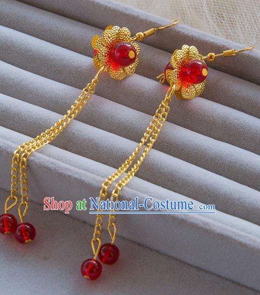 Top Grade Handmade Classical Jewelry Accessories Hanfu Wedding Earrings Bride Eardrop Women