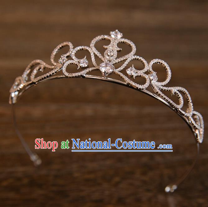 Top Grade Handmade Classical Hair Accessories Baroque Style Princess Crystal Royal Crown Hair Clasp Headwear for Women