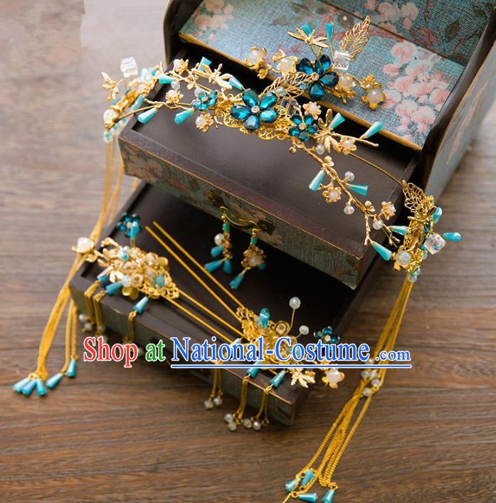 Chinese Hair Jewelry Accessories Hairpins Headwear Headdress Hair Crown for Women