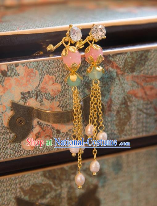 Chinese Handmade Classical Jewelry Accessories Tassel Earrings, China Xiuhe Suit Tassel Eardrop for Women