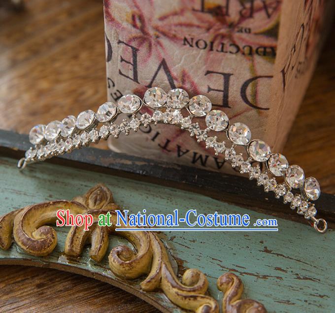 Top Grade Handmade Classical Hair Accessories Royal Crown, Baroque Style Princess Crystal Hair Clasp Headwear for Women