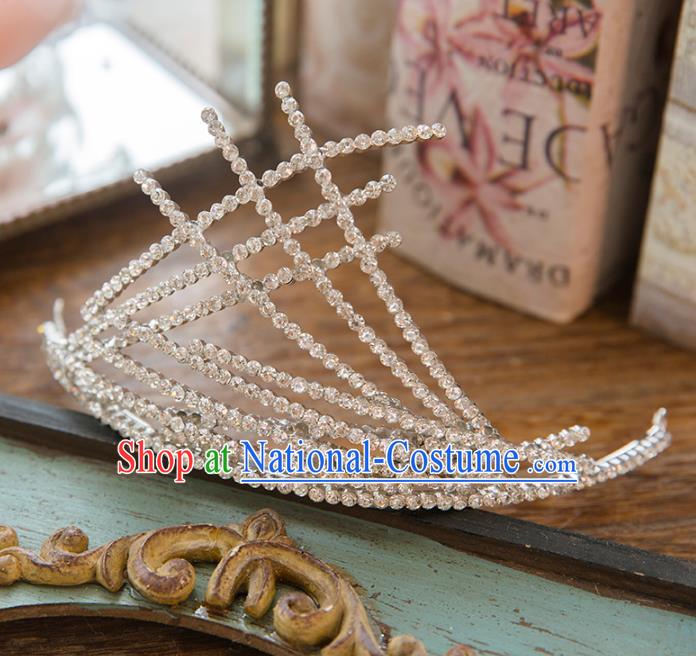 Top Grade Handmade Classical Hair Accessories Baroque Style Princess Crystal Royal Crown Hair Clasp Headwear for Women