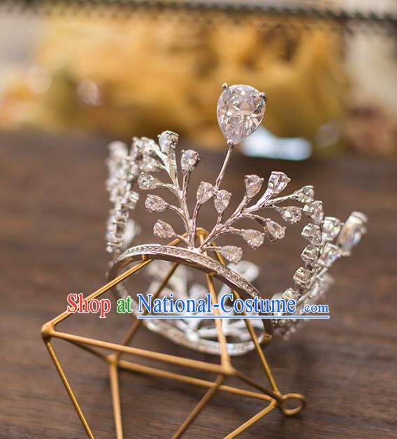 Top Grade Handmade Classical Hair Accessories Baroque Style Princess Crystal Royal Crown Headwear for Women